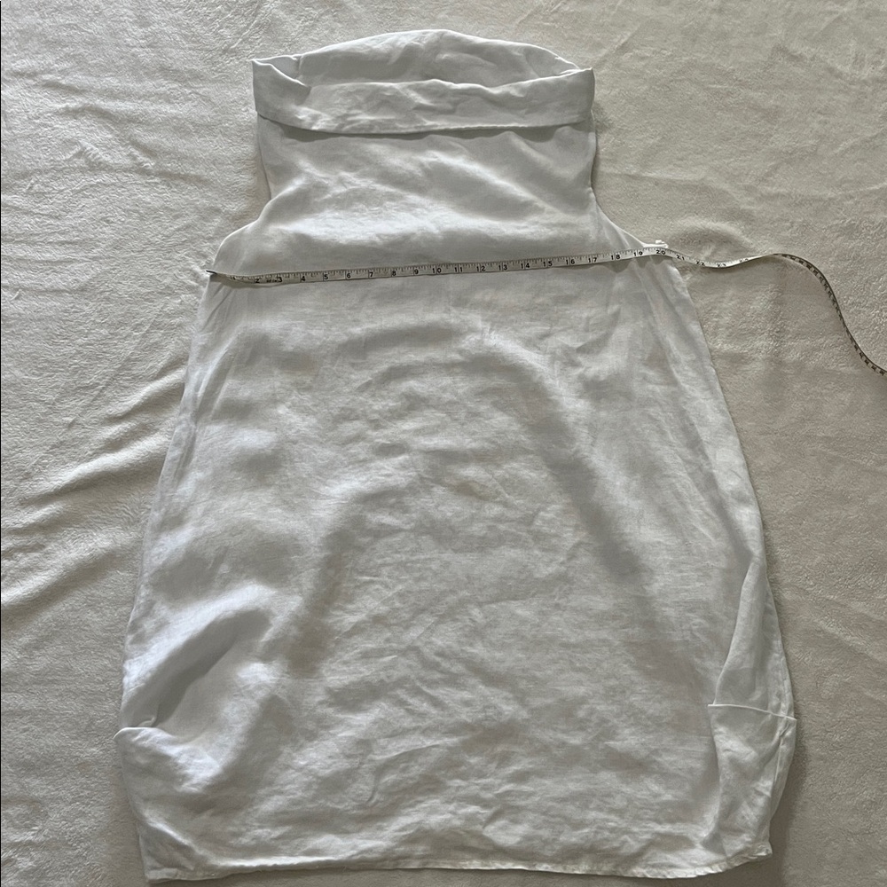 LUCA VANUCCI White Sleeveless Cowl Neck dress - Picture 6 of 11